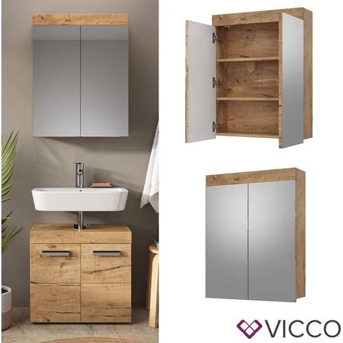 Vicco Luna tükrös szekrény 60x77 cm, tölgy