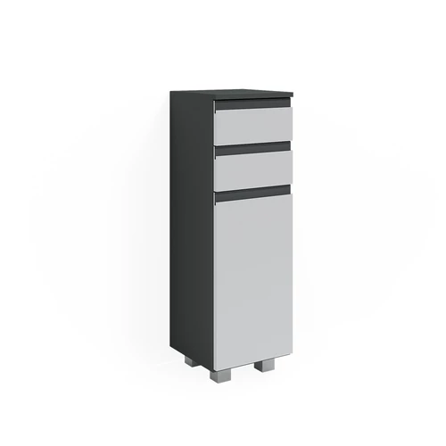 Vicco J-Shape midi szekrény, 95 cm, antracit-fehér