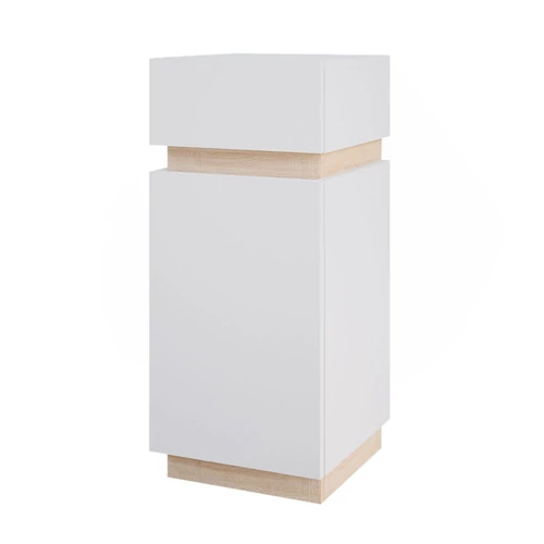 Vicco Gloria midi szekrény, 75,5 cm, fehér-sonoma