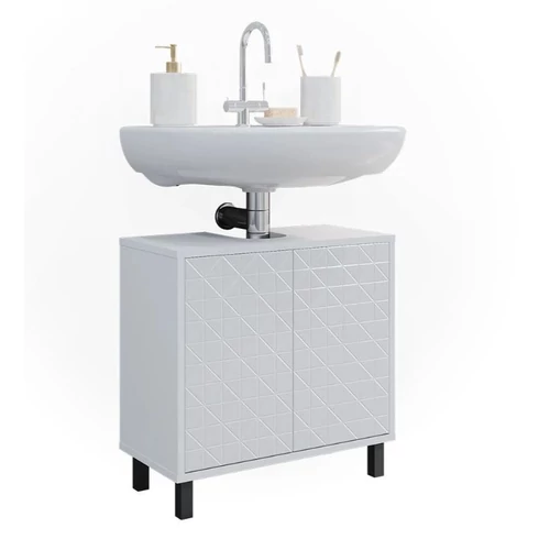 Vicco Agasta mosdószekrény, 56 cm, magasfényű fehér