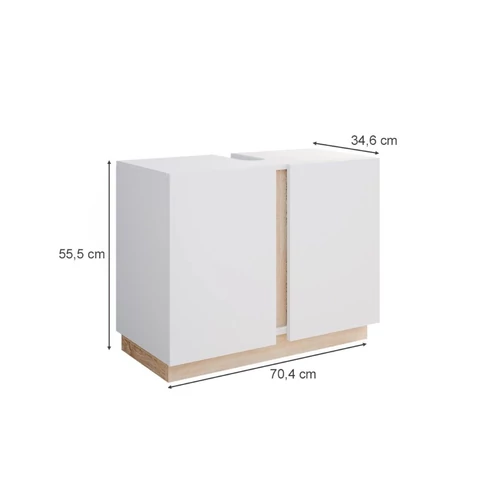 Vicco Gloria mosdószekrény, 70 cm, fehér/sonoma
