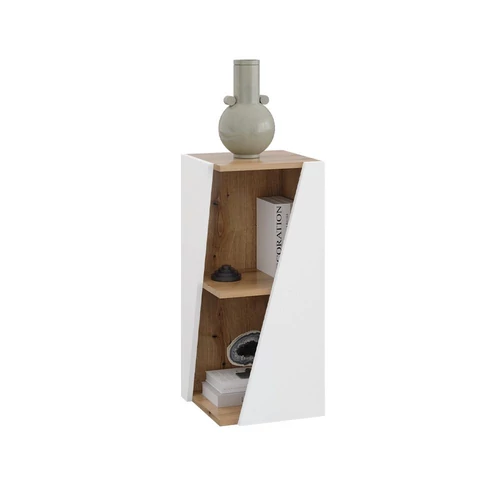 Vicco Benno sarokpolc, fehér/tölgy, 70 cm