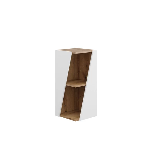Vicco Benno sarokpolc, fehér/tölgy, 70 cm