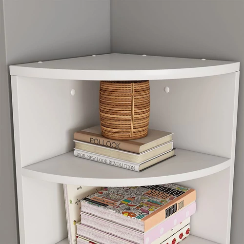 Vicco Fabienne sarokpolc, fehér, 60 cm