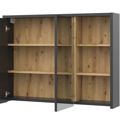Vicco Viola tükrös szekrény 100x75 cm, antracit/tölgy