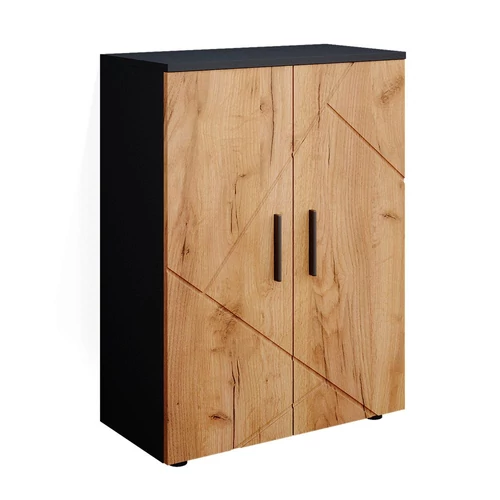 Vicco Irma fürdőszoba szekrény, 60 cm, antracit/tölgy