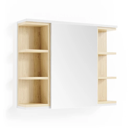 Vicco Aquis nyitott tükrös szekrény 80×64 cm, fehér-sonoma