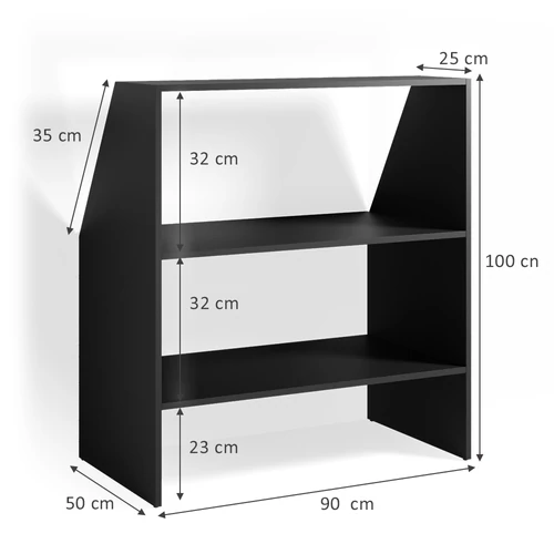 Vicco polc tetőtérbe, antracit, 90 cm 