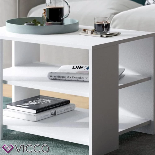 Vicco Eymi dohányzóasztal, 70 cm, fehér