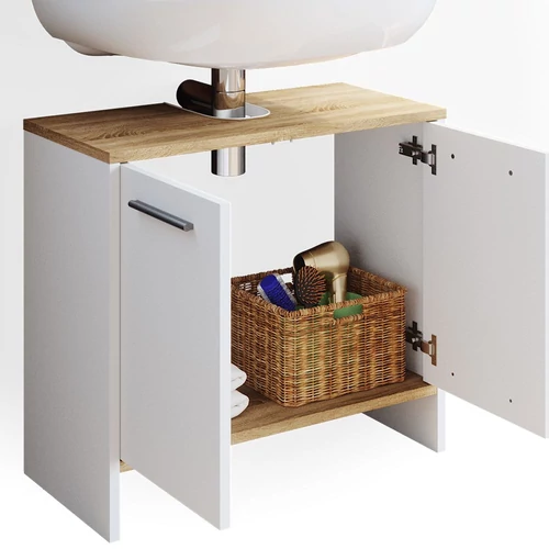 Vicco Elvio mosdószekrény, 60 cm, fehér/sonoma
