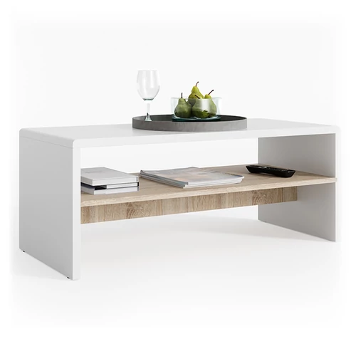 Vicco dohányzóasztal 100 cm, fehér-sonoma
