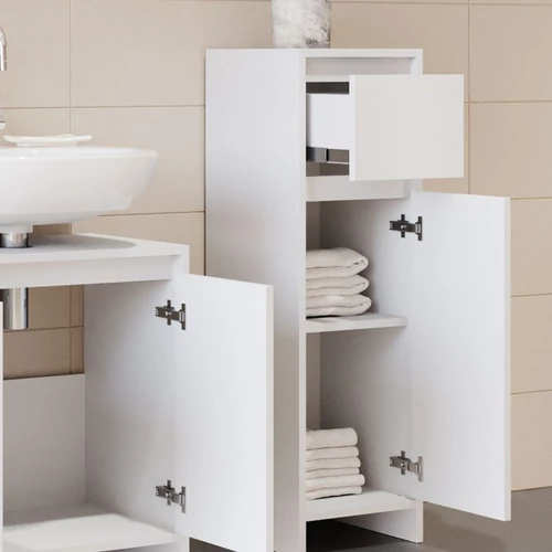 Vicco Emma midi szekrény, 95 cm, fehér