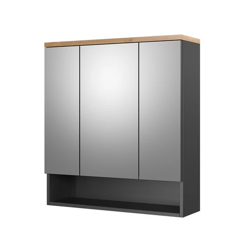 Vicco Eden tükrös szekrény 70x77 cm, antracit/tölgy