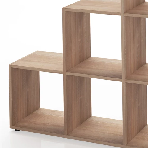 Vicco lépcsős polc 6 rekesszel, sonoma, 104x108x29 cm