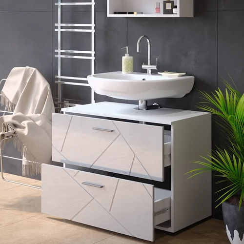 Vicco Irma mosdószekrény, 80 cm, magasfényű fehér