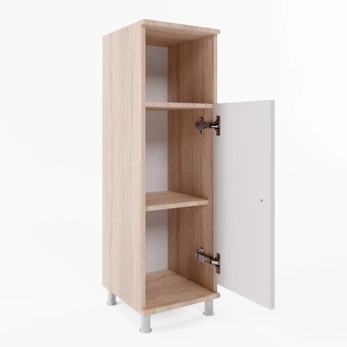 Vicco Fynn midi szekrény, tölgy-fehér, 95 cm