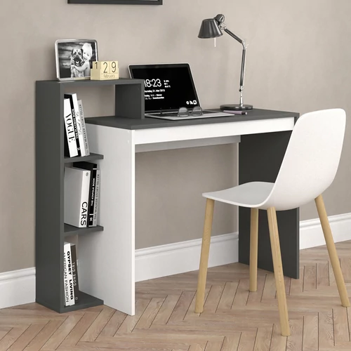 Vicco Leo íróasztal 110 cm, antracit- fehér