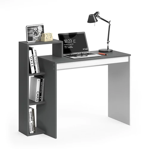 Vicco Leo íróasztal 110 cm, antracit- fehér