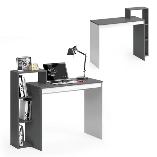 Vicco Leo íróasztal 110 cm, antracit- fehér