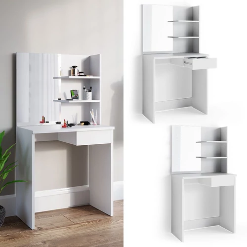 Vicco Dekos fésülködőasztal, 75 cm, fehér