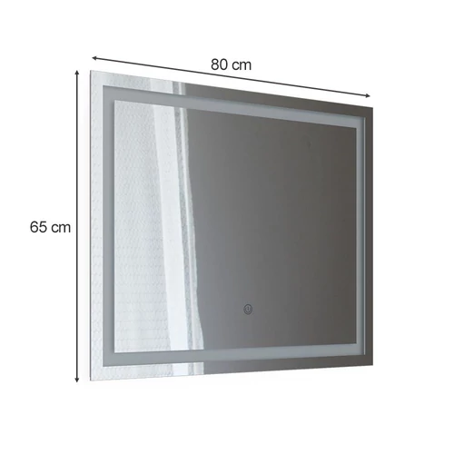 Vicco Viola tükör Led világítással, érintőkapcsolóval, 80x65 cm 