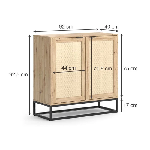 Vicco Natal komód, 90 cm, tölgy