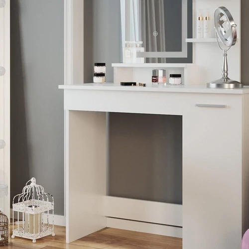 Vicco Julia fésülködőasztal, led tükörrel, fehér, 90 cm 