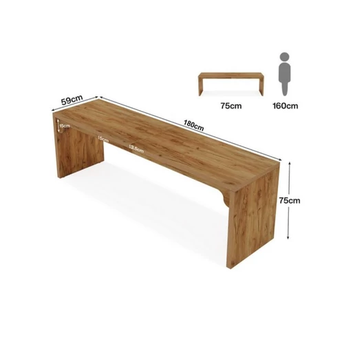 Tribesigns – Modern családi étkezőasztal 180×59×75 cm