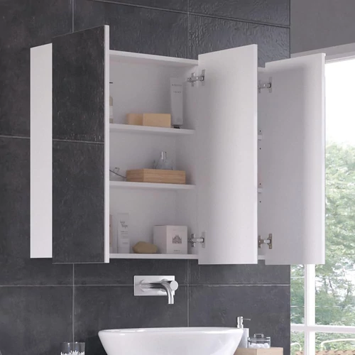 Vicco Sola fehér tükrös fürdőszobai szekrény – 100 × 79,8 × 16,9 cm