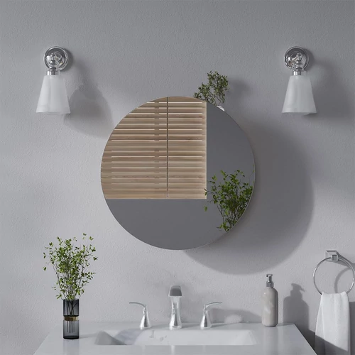 Vicco antracit tükrös fürdőszobai szekrény – 50 × 50 × 17 cm