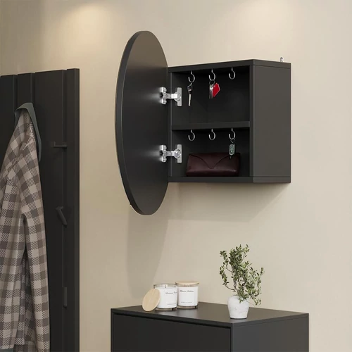 Vicco antracit tükrös fürdőszobai szekrény – 50 × 50 × 17 cm