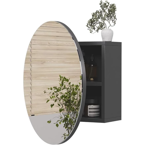 Vicco antracit tükrös fürdőszobai szekrény – 50 × 50 × 17 cm