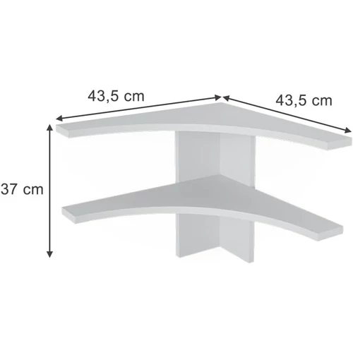 Vicco Roman fehér sarokpolc – 43,5 × 37 × 43,5 cm