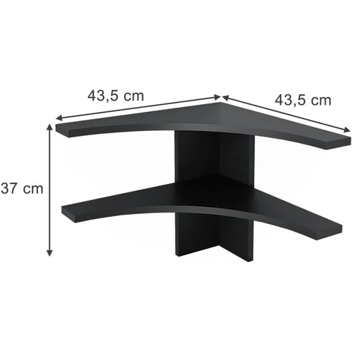 Vicco Roman antracit sarokpolc – 43,5 × 37 × 43,5 cm