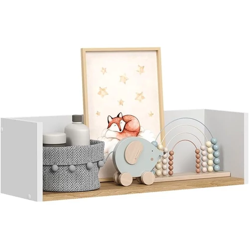 Vicco Viktor fehér falipolc arany tölgy betéttel – 60 × 20 × 20 cm