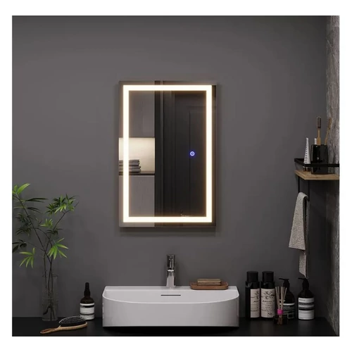 Vicco Miral LED-világításos fürdőszobai tükör – 60 × 40 × 2,8 cm