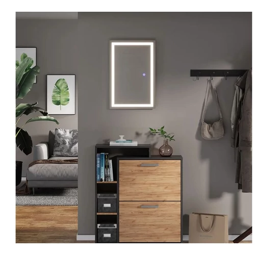 Vicco Miral LED-világításos fürdőszobai tükör – 60 × 40 × 2,8 cm