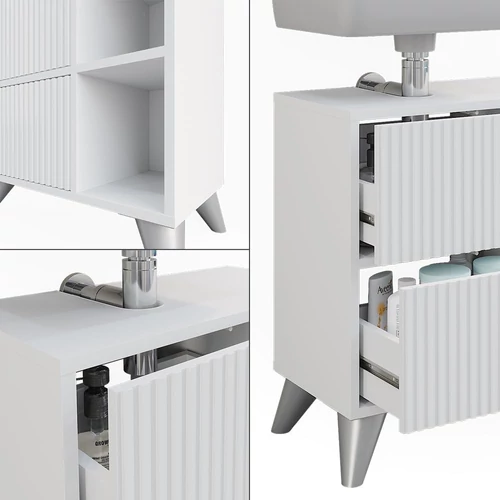 Vicco Leano fehér mosdó alatti szekrény – 60 × 62 × 30 cm