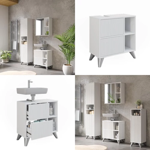 Vicco Leano fehér mosdó alatti szekrény – 60 × 62 × 30 cm