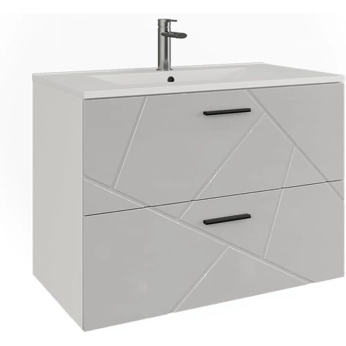 Vicco Irma magasfényű fehér fali mosdó alatti szekrény – 80 × 57 × 45 cm