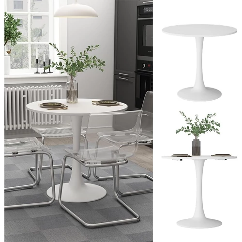 Vicco Carl fehér kerek étkezőasztal – 80 cm