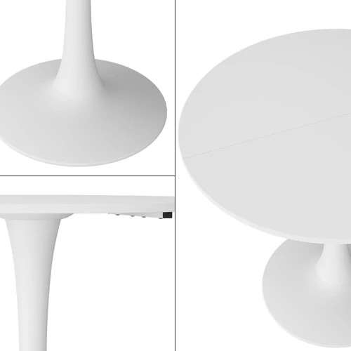 Vicco Carl fehér kerek étkezőasztal – 80 cm