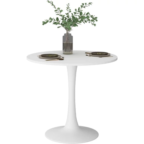 Vicco Carl fehér kerek étkezőasztal – 80 cm