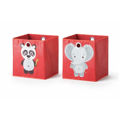 Vicco elefánt-panda összecsukható tárolódoboz – 30 × 30 × 30 cm