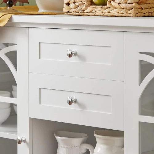 Sobuy fehér tálalószekrény üvegajtókkal – 120×39 cm