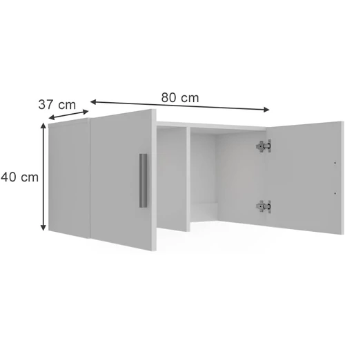 Vicco Ingo fehér kiegészítő tárolószekrény – 80×40×37 cm