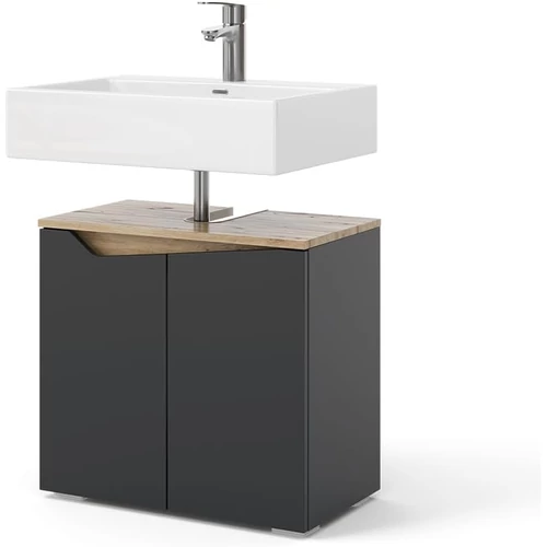 Vicco Marelle mosdószekrény, 60 cm, antracit/tölgy
