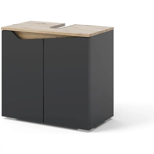 Vicco Marelle mosdószekrény, 60 cm, antracit/tölgy