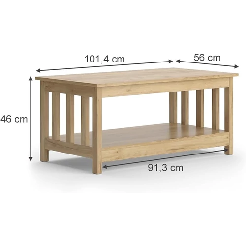 Vicco Oxford dohányzóasztal 100 cm, tölgy