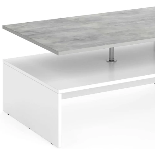 Vicco Amato dohányzóasztal, fehér / beton, 90 cm